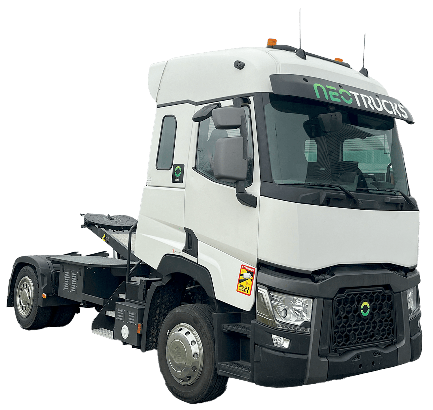 Tracteur de parc 100% électrique ELYT de NEOTRUCKS made in France fond blanc